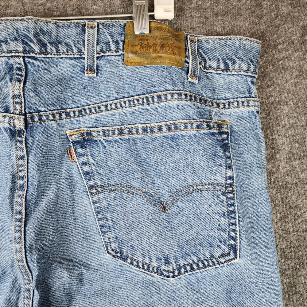 Levi Strauss Jeans Mens 46x32 Signature 540 Relaxed Fit Brown Tab EUC Vintage
